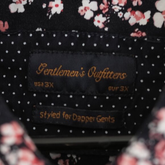 Gentlemens Outfitters Short Sleeve Button Up Flowered Shirt, Size XXXL - Picture 3 of 3